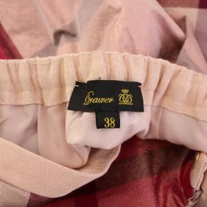 Drawer 23AW チェックスカート ラメ 38 ピンク 6524-299-1767