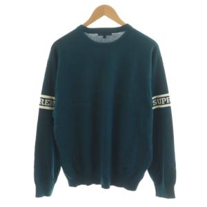 Supreme 19FW Logo Stripe Knit Top L グリーン