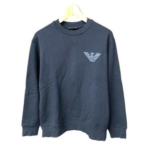 ロゴ スウェット トレーナー Vガゼット 長袖 S 黒 ブラック AA