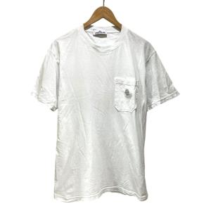 フロント ポケット ロゴ Tシャツ カットソー 半袖 761521957 XL 白 ホワイト AA