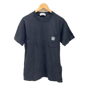 フロント ポケット ロゴ Tシャツ カットソー 半袖 761521957 M 黒 ブラック AA