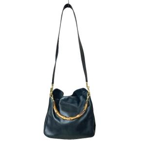 GUCCI バンブー ワンショルダーバッグ 2way ハンドバッグ レザー 001 123 1638 黒 ブラック