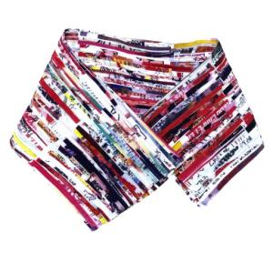 PLEATS PLEASE ISSEY MIYAKE イッセイミヤケ 13SS Terry Johnson コラボ 総柄 プリーツ ポンチョ