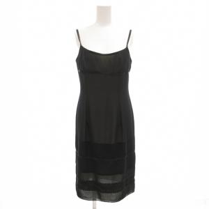 キャミワンピース ラインストーン ひざ丈 42 黒 ブラック /AE