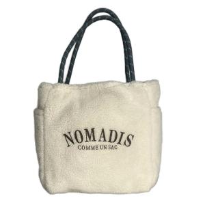 COMME UN SAC ボア トートバッグ ハンドバッグ 白 ホワイト