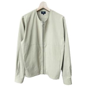 美品 COOLMAX R ノーカラーブルゾン ジャケット 42-18-0321-639 M ベージュ