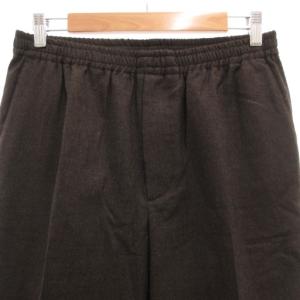 EDIFICE RT ストレッチフランネル イージーパンツ M テーパード センタープレス 茶 ブラウン 23030300100430