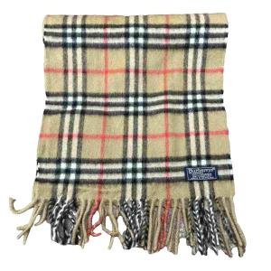 ノバチェック マフラー ストール カシミヤ ベージュ