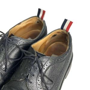 THOM BROWNE ウイングチップ ドレスシューズ ビジネスシューズ 革靴 US7 25.0cm 黒 ブラック