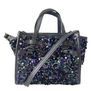 ミス マルチェッラ グラム スパンコール ショルダーバッグ ハンドバッグ 黒 ブラック