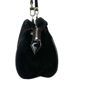 Vivienne Westwood ラインストーン オーブ スエード ワンショルダーバッグ ブラック ピンク