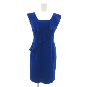 フリルワンピース ドレス ノースリーブ 34 ブルー /UO GY43