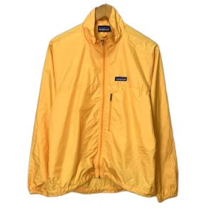 ナイロンジャケット アウター ロゴ ジップアップ ドロスト M イエロー W785S