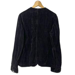 Snow Peak リネン混 コーデュロイ ジャケット カバーオール アウター ノーカラー M 黒 ブラック JK-17US303