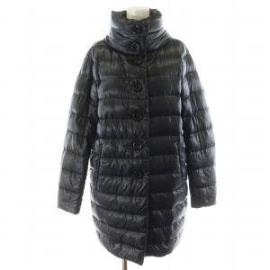 PRODUZ LAVJAP ダウンコート ロング丈 スタンドカラー アウター 40 黒 ブラック PI0168D-12017-9300