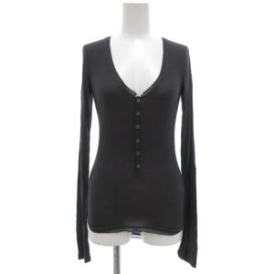 長袖 カットソー ヘンリーネック S ダークグレー /UO GY43