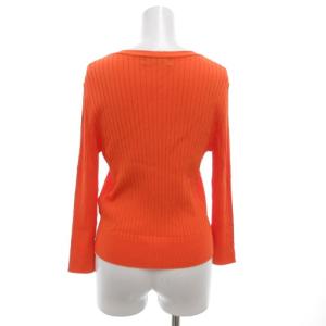 JUSGLITTY カーディガン ニット 2 オレンジ 七分袖 リブ /GV GY43