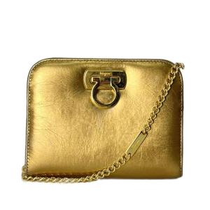 ガンチーニ チェーン ショルダーバッグ ゴールドカラー AQ21473