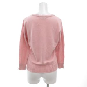 BURBERRY LONDON リボンタイ ニット カットソー 長袖 ホース刺繍 1 ピンク /GV GY43