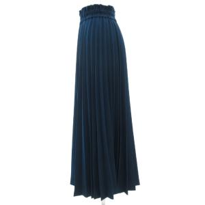 To b. by agnes b. JUPE アコーディオンプリーツスカート フレア イージー ロング ミモレ 36 青 ブルー 5613WT57