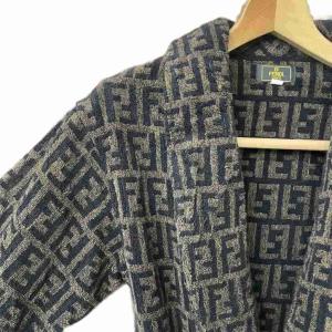 FENDI ズッカ柄 バスローブ パイル地 ブラウン