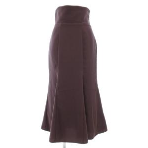 ハイウエストヘムフレアスカート マーメイド ロング ミモレ 0 パープル SWFS215135 /GV
