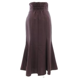 SNIDEL ハイウエストヘムフレアスカート マーメイド ロング ミモレ 0 パープル SWFS215135 /GV