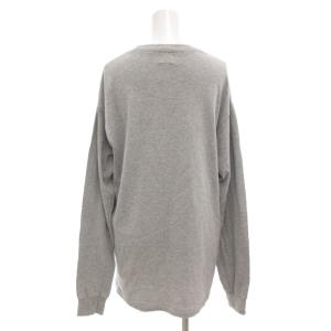 6 ROKU BEAUTY&YOUTH 長袖 Tシャツ カットソー ロンT M グレー プリント クルーネック /GV GY43