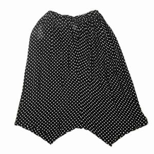COMME des GARCONS ドット柄 シースルー シアー サルエルパンツ イージー 水玉 GE-P031 XS 黒 ブラック 白