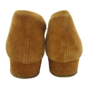 FABIO RUSCONI サンダル シューズ セパレート スクエアトゥ ローヒール スウェード 39 茶 ブラウン /NU GY43