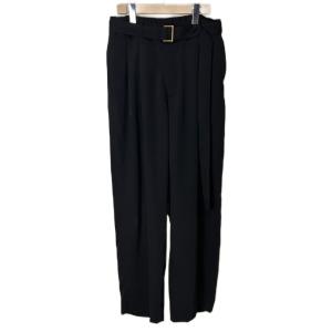 2Tuck Wide Pants with long 2タック ワイドパンツ スラックス 1 黒 ブラック