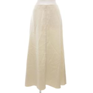 サテンスカートマキシスカート ロング フレア Aライン 38 白 ホワイト 22060220903030