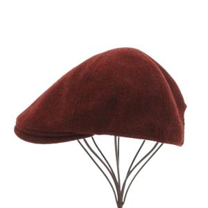 Papas + プラス ハンチング 帽子 ツイード ウール 赤 レッド /JS