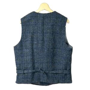 Eddie Bauer EddieBauer ハリスツイード Harris Tweed チェック柄 ベスト L グレー