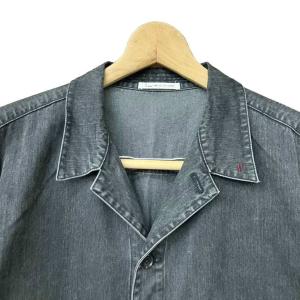 Papas カバーオール デニムジャケット 無地 ロゴ刺? M ダークグレー