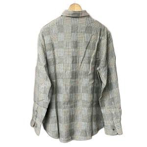 Papas チェック柄 ネルシャツ 長袖 シャツ コットン 50 L グレー