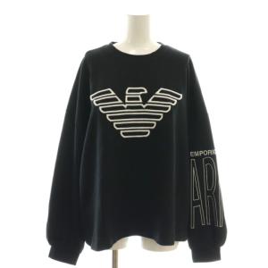 ロゴ刺繍スウェットプルオーバー 42 ブラック ホワイト /DO OS