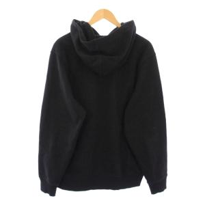 STUSSY プルオーバーパーカー スウェット 長袖 ロゴ プリント 裏起毛 M 黒 ブラック /BB