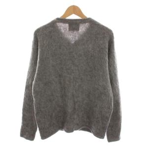 Needles カーディガン ニット 長袖 ウール混 モヘヤ混 M グレー /YM