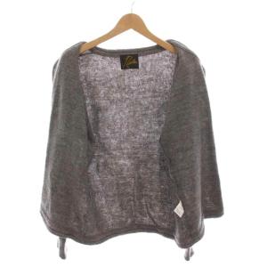 Needles カーディガン ニット 長袖 ウール混 モヘヤ混 M グレー /YM