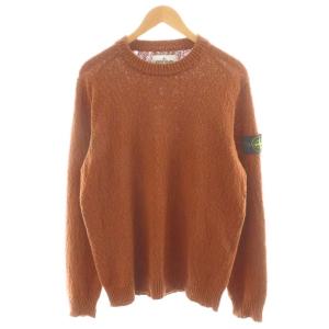ROUND NECK KNITS リネン混 S ブラウン 8015562B1