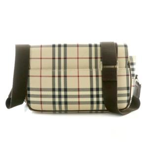 BURBERRY メッセンジャーバッグ ノバチェック ベージュ レッド