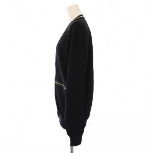 HYSTERIC GLAMOUR スタッズカーディガン ニット 長袖 Vネック ストレッチ 装飾 F 黒 ブラック 01213ND01 /BB