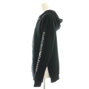 EMPORIO ARMANI アンダーウェア ハーフジップ パーカー スウェット S ブラック /ES OS