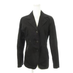 03AW デストロイ レース 切替 ジャケット テーラード シングル ノーベント コットン 切替 刺繍