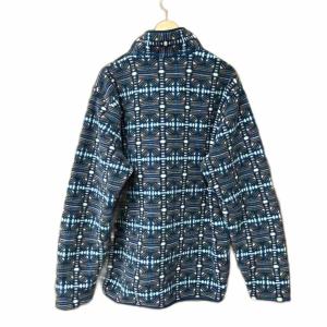 Patagonia Synchilla Snap-T Pullover フリース 総柄 プルオーバー ハーフボタン XL ブルー