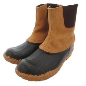 サイドゴアブーツ スエード レザー US10 茶 ブラウン ベージュ /JS