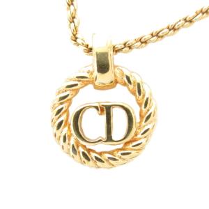 Christian Dior 美品 ネックレス ペンダント CDロゴ ゴールドカラー /AE GY47