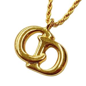 CDロゴ ネックレス ペンダント アクセサリー ゴールドカラー GY47