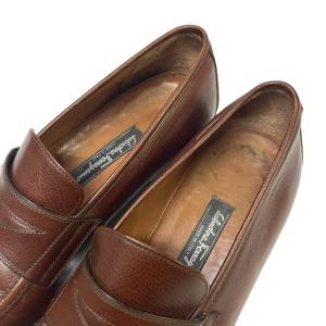 Salvatore Ferragamo コインローファー レザー 革靴 8.5 ブラウン UG0094